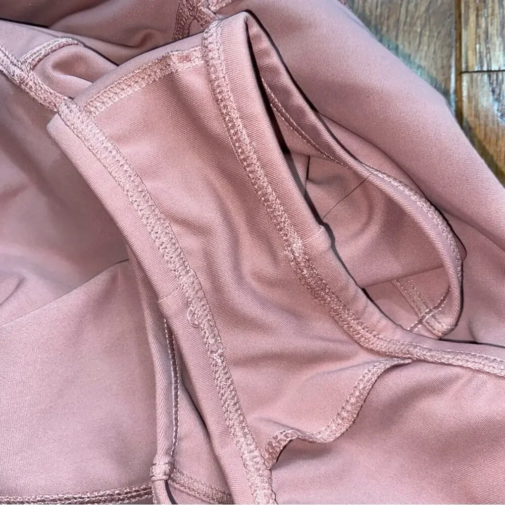 Industry $120 One Piece Lace Up Pink Womens Swimsuit IWO417 sz Small EUC